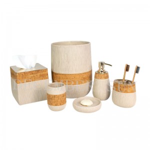 Mat keramische badkamer accessoires set