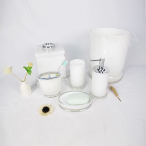 Witte badkameraccessoires set