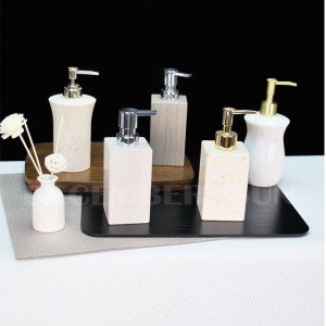 Marmerlotiondispenser in elegante vorm