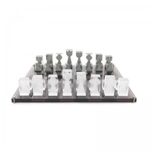 Klassiek speelgoed zeer kristal acrylschaakset