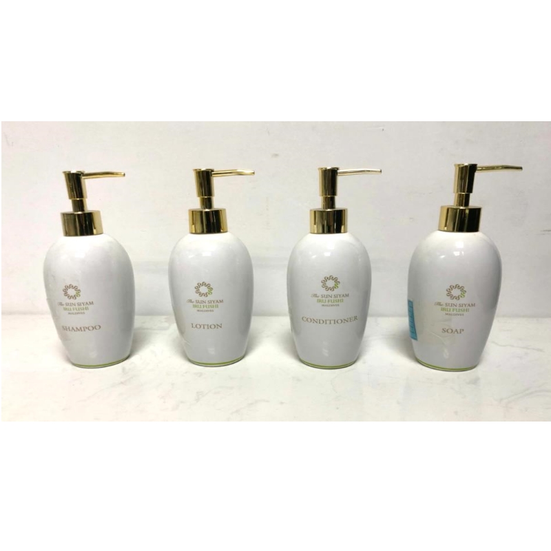 Klassieke keramische vloeibare zeep lotion shampoo dispenser badkamer accessoires